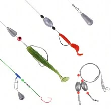 152 件钓鱼铅坠套装：包括岸坠、管状铅坠、锥形铅坠，适用于德克萨斯钓组、卡罗莱纳钓组，适用于淡水和咸水鲈鱼钓具配件 - 彩色 - 查看 3