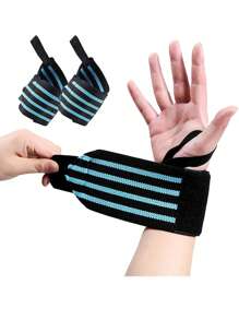 1 Striped Polyamide Sports Wristband, High Elasticity And Adjustable To Prevent Sprains