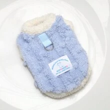 宠物服装。厚实温暖的毛绒背心，适合小型犬和猫在冬季穿着。可以在户外快乐玩耍的狗狗服装。 - 杏色 - 查看 5