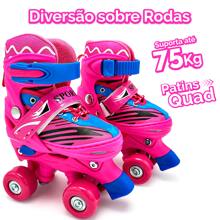 JustFun Children's Quad Skates With 4 Wheels, Girl's Complete, Adjustable, Pink, 29 To 32 + Protection Kit - Pink - View 5