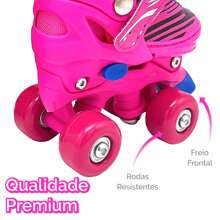 JustFun Children's Quad Skates With 4 Wheels, Girl's Complete, Adjustable, Pink, 29 To 32 + Protection Kit - Pink - View 8
