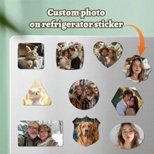 Imanes personalizados de formas múltiples para refrigerador, imanes de taquilla con foto personalizada, imanes para refrigerador como regalo de viaje y decoración del hogar - Multicolor - Ver 4