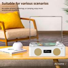 Desktop Portable CD Player With Wireless App & Remote Control, Supports CD/CD-R/CD-RW/MP3/WAV Formats, Perfect Gift For Boys, Girls, Co-Workers, Friends And Family