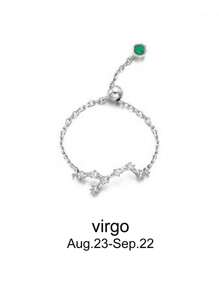 ESBERRY Women's Fashion Versatile Minimalist Zirconia Ring - Silver - View 7