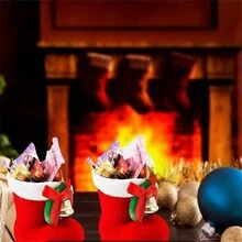 2 gói kẹo ông già Noel bằng nhựa - Hộp đựng kẹo ngày lễ Giáng sinh, Quà lưu niệm ngày lễ, Trang trí cây thông Noel, Giấy gói quà trang trí - Lý tưởng cho quà tặng theo mùa - Nhiều màu - Xem 7