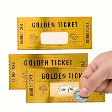 1 包刮刮礼品卡，带信封和贴纸 - 生日、浪漫爱情、结婚纪念日的惊喜礼物 - 表达您的愿望，适合儿子、女儿、情侣、他或她 - 金色 - 查看 1