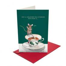1 张老鼠搅拌咖啡创意祝福卡，适合任何收件人，朋友的庆祝和祝福，独特而温馨的礼物创意卡，这是赠送心形卡和家庭祝福卡的完美选择 - 彩色 - 查看 9