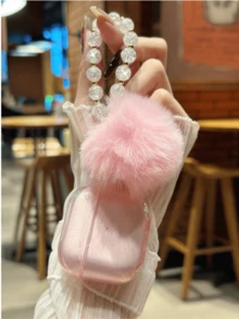 闪亮耳机盒配毛球吊饰串珠链AirPods4/1/2/3/Pro/Pro2 - 彩色 - 查看 22