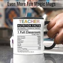 1 PC Custom Mug Cafe Personalized Coffee Mug - Design Custom Mug, Customize Teacher Name Novelty Heat Induction Magic Color Changing Mug Gift Tea Cup Suitable For Graduation Season Teacher's Day Gift Memorial Mug For Teachers 11 Oz.