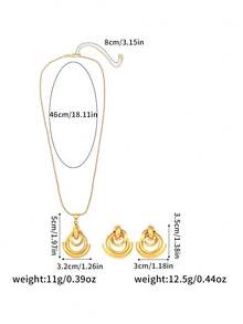 Bộ trang sức vòng cổ và hoa tai nhiều hình dạng thời trang, thiết kế dành cho cả nam và nữ, thích hợp cho các ngày lễ, sinh nhật, tiệc tùng, đám cưới - Nhiều màu - Xem 7