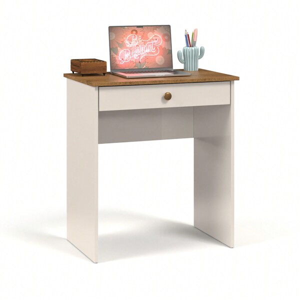 Quality Furniture Escrivaninha Home Office Mesa Para Computador Notebook Com Gaveteiro