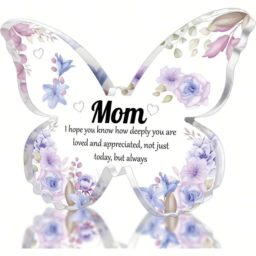 Gifts For Mom, Happy Birthday Gifts From Daughter Son, Cute Mother's Day Gifts, Sign Table Decor For Home, Present For Mom, Thank You' Thanksgiving Gift For Mom Birthday Graduation - 1pc - View 1