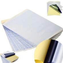 纹身练习皮肤和转印纸套装：各种尺寸的双面空白假皮和各种尺寸的纹身转印纸，是纹身艺术家理想的纹身练习用品