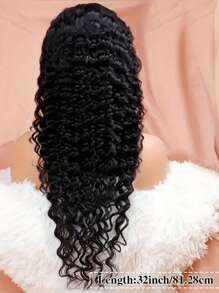 Eulisi 5x5 高清透明蕾丝深波浪蕾丝假发 真人发假发 女士湿发卷发无胶真人发假发 巴西雷米真人发 预拔婴儿发 180% 密度 - 黑色 - 查看 6