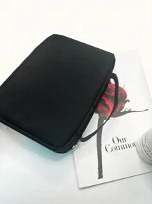 1 件圣经袋，首字母印刷 A-Z，圣经封面，圣经架，便携整理袋，带拉链和口袋，适用于标准尺寸圣经袋，用于圣经学习，圣经封面，花卉圣经盒，带手柄圣经袋，非常适合成人女性男性圣经学习（黑色）（拉链位置随机） - 黑色 - 查看 9