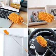 1pc Retractable Ultra-Fine Fiber Hand-Held Duster, Household Cleaning Supplies. The Length Can Be Adjusted Freely During Use, And The Length Can Be Selected By Yourself. This Product Is Not A Universal Model. Please Confirm Whether The Product Size Is Suitable Before Purchasing.