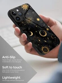 1个黄色日月星辰高清玻璃手机壳，兼容 16 Pro Max/16 Pro/16 Plus/16、A55/A54/S24/S24 Plus/S24 Ultra/S24 FE/S25/S25 Plus/S25 Ultra、Pixel 9/9 Pro/9 Pro XL等型号，防水防震防摔防刮，国际版，非国内版。 - 彩色 - 查看 6