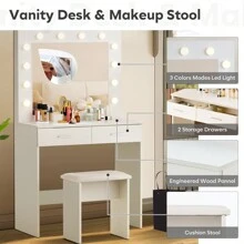 Vanities & Vanity Benches - White - View 3