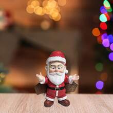 1pc Christmas White Beard Old Man Ornament, Resin Old Man Statue Art Crafts, For Bookshelf, Home Living Room, Office, Cafe Decoration, Room Desktop Display, Porch Decoration, Winter Christmas, New Year Decoration