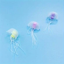 迷你人造水母水族箱鱼缸配件仿真荧光水母金鱼缸水族箱造景 - 彩色 - 查看 9