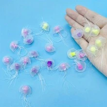 迷你人造水母水族箱鱼缸配件仿真荧光水母金鱼缸水族箱造景 - 彩色 - 查看 11