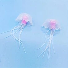 迷你人造水母水族箱鱼缸配件仿真荧光水母金鱼缸水族箱造景 - 彩色 - 查看 8