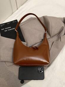 Túi đeo nách họa tiết cao cấp Túi đeo vai nữ 2022 thời trang mới đa năng hình lưỡi liềm đơn giản Túi đeo vai - Nhiều màu - Xem 10