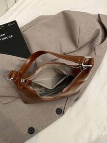 Túi đeo nách họa tiết cao cấp Túi đeo vai nữ 2022 thời trang mới đa năng hình lưỡi liềm đơn giản Túi đeo vai - Nhiều màu - Xem 11