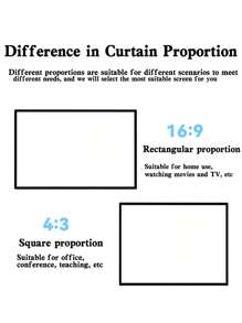 60-72-84-100-120-150英寸16：9简易折叠室内壁挂白色软幕可折叠可洗抗皱便携式软幕办公室会议户外露营投影幕布支持双面投影 - 白色 - 查看 9