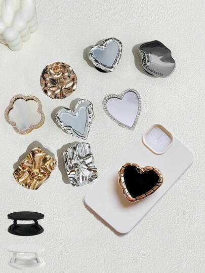 1 件简约不对称懒散手机支架桌面支撑伸缩粘性创意兼容 、Android 手机，生日、家人、朋友礼物推拉式手机握把、手机支架、手机配件