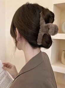 4/3 Piezas Pinzas para el cabello de niñas con diseño de peluche colorido, pasadores de cabello lindos y esponjosos, accesorios para el cabello para uso diario, pinzas para el cabello, sujetadores de cabello, recogedor de cabello, casual