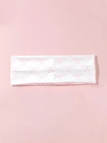 1件装女士休闲可爱街头风蝴蝶结爱心格纹印花发带，涤纶材质，用途广泛，适合日常佩戴、海滩度假、假日出行，可作头巾、发带、吸汗带、发箍等，是秋冬季女士度假装扮的理想发饰，优雅围巾，柔软舒适。 - 彩色 - 查看 6