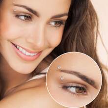 ADYJELY 2/3 pezzi di anelli per sopracciglia, piercing, in acciaio inossidabile ipoallergenico con gemme di zirconia cubica (3mm), filettatura interna, chiodi per labbra/sopracciglia curvi CZ, cartilagine, conchiglia, tragus, orecchini da piercing, decorazione per corpo, taglia 16G, lunghezza 6mm, 8mm, 10mm, adatto per donne e uomini'