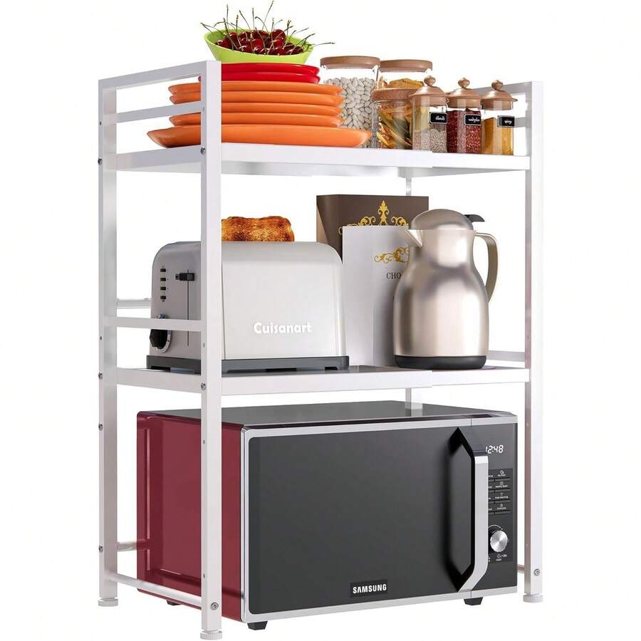 Oven Rack, Expandable Microwave Stand Countertop Kitchen Utensils