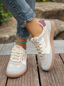 女士舒适平底休闲运动鞋，时尚百搭轻便硫化鞋，2025 年新品上市