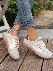 女士舒适平底休闲运动鞋，时尚百搭轻便硫化鞋，2025 年新品上市