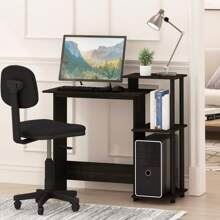 HOMLUX Efficient Laptop Desk, Tablet Computer Desk, Computer Table, Mesa De Computadora, Desk Set For Studying, Solid Wood Desk, Student Table, Home Office Desk, Study Table, Home Office Table, Small Table For Bedroom - Espresso/Đen - Xem 1