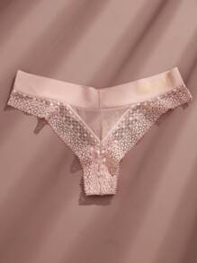 Bộ 4 chiếc quần lót dây ren chữ LOVE không đường may dành cho nữ, thoáng khí, gợi cảm. - Nhiều màu - Xem 5