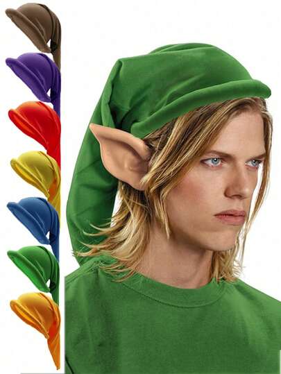 1pc 7 Dwarfs Christmas Hat, Colorful Red Yellow Blue Green Orange Purple Christmas Hat, Party Photo Props