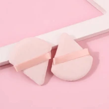 2/5 件装新款植绒三角植绒粉扑，亮色双面植绒，不扎人 - 彩色 - 查看 16