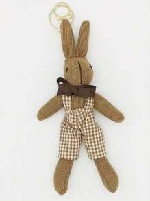 Thỏ đan dễ thương cổ điển, Mặt dây chuyền, Thỏ mặc quần yếm sọc, Thỏ mặc quần nâu, Thỏ mặc quần kẻ caro, Ba lô đựng thỏ, Thích hợp cho ba lô, Túi xách lớn, Cũng có thể dùng làm móc khóa, Đồ trang trí để bàn, Ngày lễ tình nhân, Ngày của mẹ, Quà tặng sự kiện ngày lễ, Dành cho gia đình, bạn bè, bạn gái, cặp đôi, Quà tặng tốt nghiệp, Quà tặng sinh nhật, Quà tặng kỷ niệm - Nhiều màu - Xem 4