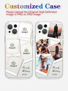 Customized Cute & Sexy Photo Phone Case, Suitable For Daily Life, Girlfriend, Friends, Landscape, Beach, Swimming, Pets, Compatible With IPhone 11 Pro/13 Pro/15 Pro Max, XR, 13, 15, 16 Pro Max, Transparent Soft TPU Protective Cover,2025 Halloween Accessories,Cell Phones & Accessories,Photo Customized Phone Case, Customized Phone Cover - Clear - View 4