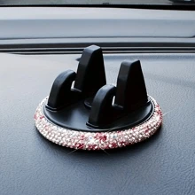 PVC Material Rhinestone Car Phone Holder, Universal Dashboard Phone Stand, Adjustable Car GPS Mount, Cute Rotating Clip, Suitable For Landscape And Portrait Screens - Multicolor - View 14