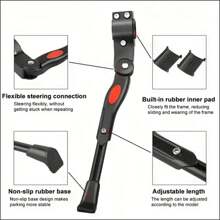 1pc Aluminum Alloy Single Kickstand For Mountain Bicycle/Bike, Parking Rack