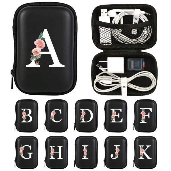 Electronic Organizer Pouch Bag, Travel Cable Organizer Bag Pouch Portable Electronic Phone Accessories Storage Multifunctional Case For Cable, Cord, Charger, Hard Drive, Earphone,Boho Vibes