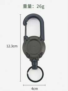 Anti-Theft Tactical Retractable Key Chain With Outdoor Automatic Retractable Wire Rope - Multicolor - View 11