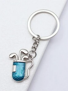 4 色珐琅高尔夫钥匙扣钥匙圈运动钥匙扣男士礼物 - 高爾夫球 - 查看 14