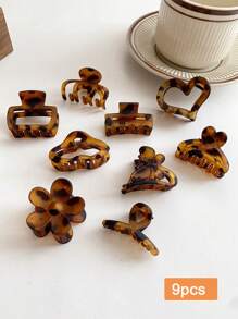 5 chiếc kẹp tóc hình vuông in họa tiết da báo và hoa, kiểu dáng thanh lịch và cổ điển, phù hợp với tóc dày, tóc xoăn, tóc mỏng, tóc buộc nửa đầu. Phụ kiện tóc tinh tế, quà tặng ngày lễ sinh nhật cho nữ, kẹp tóc hàm, kẹp tóc cài đầu, kẹp tóc mùa thu đông cho trang phục đi nghỉ mát, mùa hè. - Nhiều màu - Xem 12