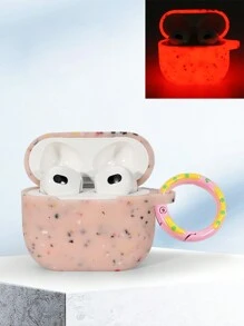 Apple 1pc Night Luminous Silicone Soft Protective Case Compatible With Airpods Pro, Fluorescent Airpods 4 Earphone Cover - Buckle - View 21