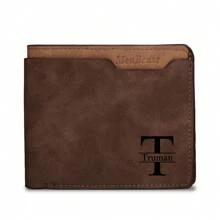 定制男士钱包 新款男士短款钱包 磨砂皮革 时尚休闲字母钱包 送给男友 送给爸爸 情人节礼物 父亲节礼物 万圣节礼物 复古生日礼物 多功能 百搭 大容量 可爱 简约 趣味 卡哇伊 千禧年 极简主义 通勤 商务休闲 基本款 卡包 周年纪念日 生日 假日/度假 户外活动/旅行/徒步/体育场/运动/攀岩 商务/通勤/工作/办公室 新年魅力